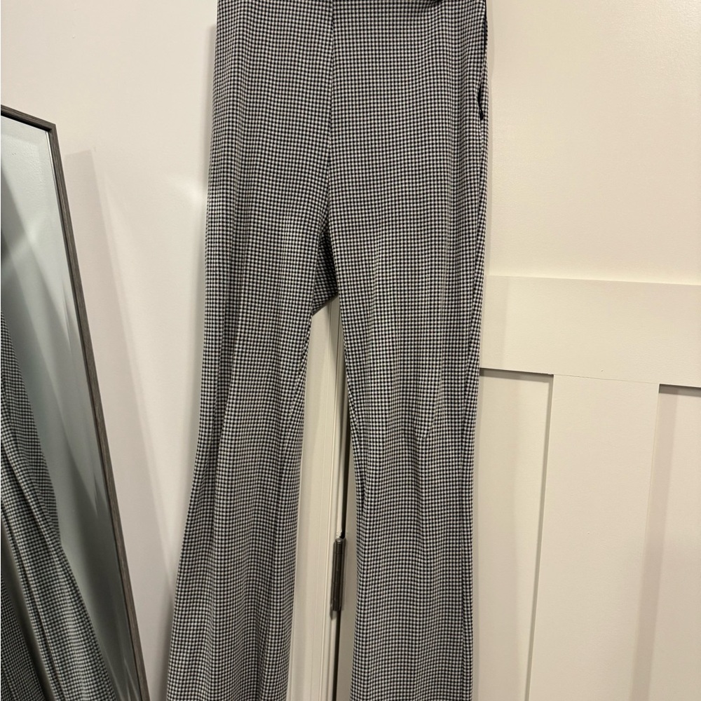 Classic Black and White Checkered Women's Pants